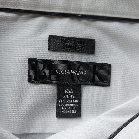 Vera Wang Black Dress Shirt, easy care slim fit, BRAND NEW. - Picture 4 of 4